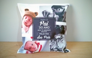 Almofadas Personalizadas com foto, textos e logotipos para presentes, empresas, eventos, aniversrios e casamentos